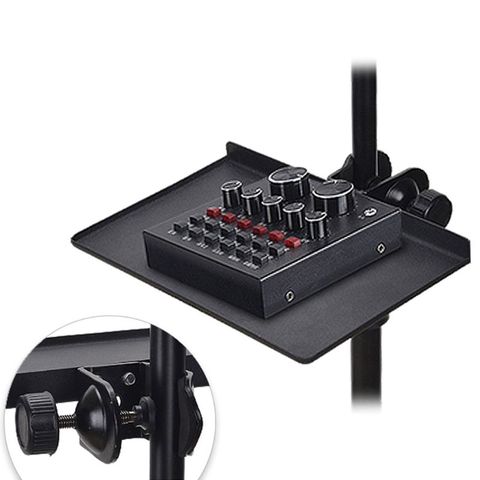 200x130MM Sound Card Tray Live Broadcast Microphone Rack Stand Tray Tripod Phone Clamp Holder for Outdoor Singing Device ► Photo 1/6