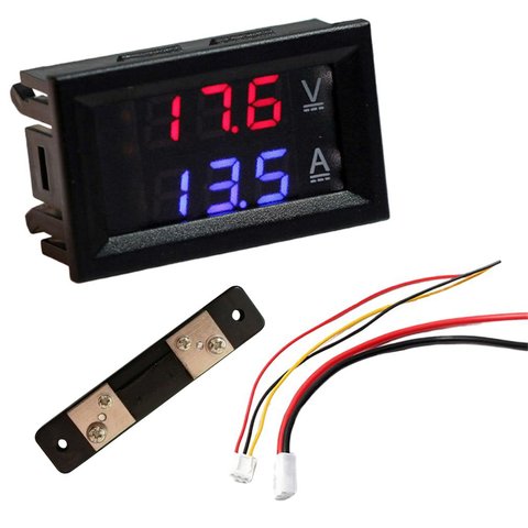 Led Digital Voltmeter Ammeter Us Dc 100V 10/50 / 100A Voltmeter Ammeter Led Dual Digital Volt Amp Meter Gauge ► Photo 1/6