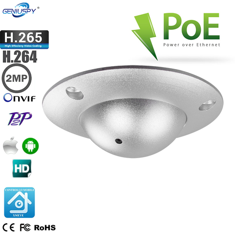 1080P POE Power Supply Mini Flying Saucer Dome UFO Camera Indoor Security Surveillance CCTV IP Network POE Flying Video Camera ► Photo 1/6