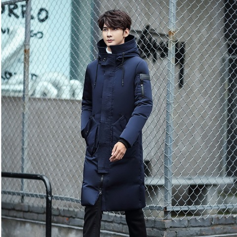 Hooded Long Winter Duck Down Parkas Men Casual Clothing Outwear Down Jackets Male Thick Down Coat Fashion Puffer Jacket JK-624 ► Photo 1/6