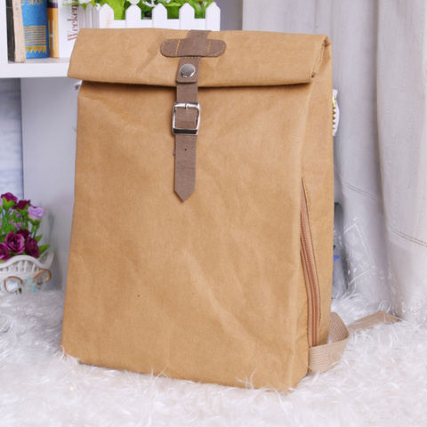 PUBGS Unisex Backpack New Kraft Paper Student School Bag Multifunctional Large Capacity Washable Tear-resistant Environmentally ► Photo 1/6