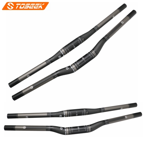 TOSEEK T800 Carbon Fiber Bike Mountain Flat/Rise Handlebar 31.8mm Cycling MTB Handlebars Bicycle Parts 3K Matte Black ► Photo 1/6