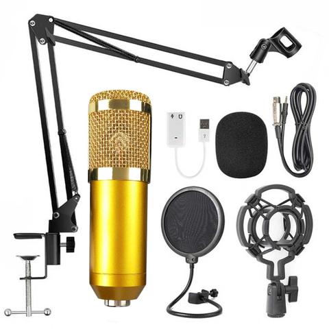 bm 800 Professional Adjustable Condenser Microphone Kits Karaoke Microphone Bundle Microphone for Computer Studio Recording ► Photo 1/6