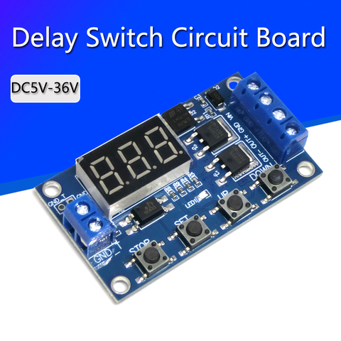DC 5V ~ 36V Dual MOS LED Digital Time Delay Relay Trigger Cycle Timer Delay Switch Circuit Board Timing Control Module DIY ► Photo 1/6