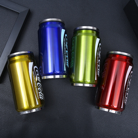 300ML/500ML Creative Vacuum Flask Cans Water Cup Stainless Steel Beverage Can Thermos Cartoon Straw Cup Water Bottle ► Photo 1/6