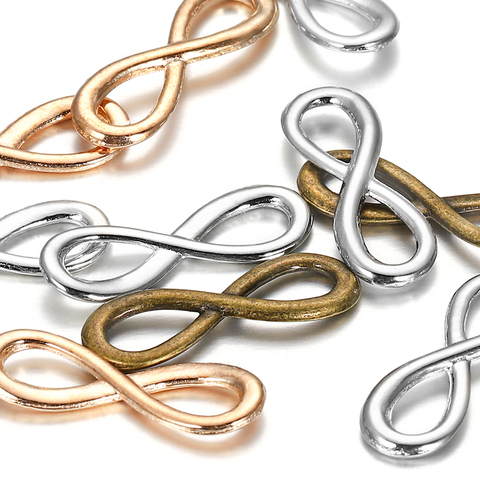 30pcs/lot Metal Infinity Symbol Connectors Clasps Charms For DIY Bracelet Necklace Jewelry Making Findings Supplies Accessories ► Photo 1/6
