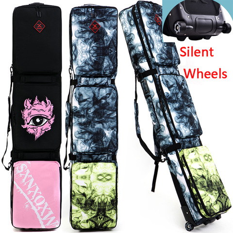 2022 new deisgn Snowboard Bag  Skis Bag With Silent Wheels |    Ski Roller Bag Backpack   a7336 ► Photo 1/6