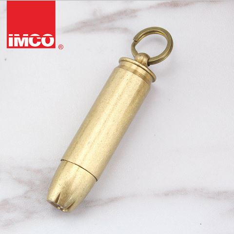 New IMCO bullet-shaped seal, windproof, waterproof, pure copper key chain, portable vintage gift kerosene, gasoline lighter ► Photo 1/5