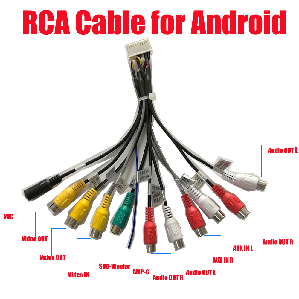 The RCA cable ,GPS cable , Rear camera cable, 4pin&6pin USB cable , camera  cable for android radio - Price history & Review | AliExpress Seller - che  long Official Store 