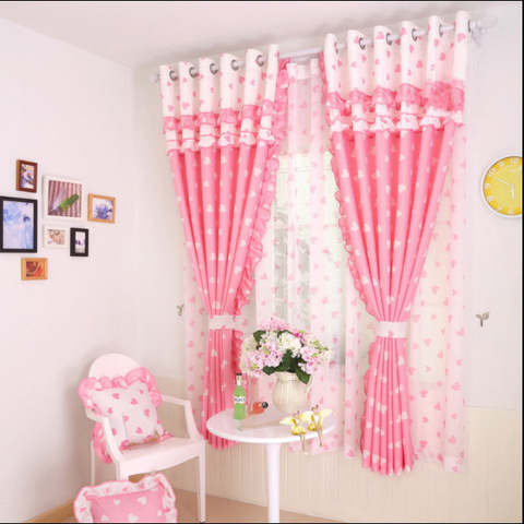 Korean Pastoral Sweet and Warm Love Curtains for Living Dining Room Bedroom. ► Photo 1/2