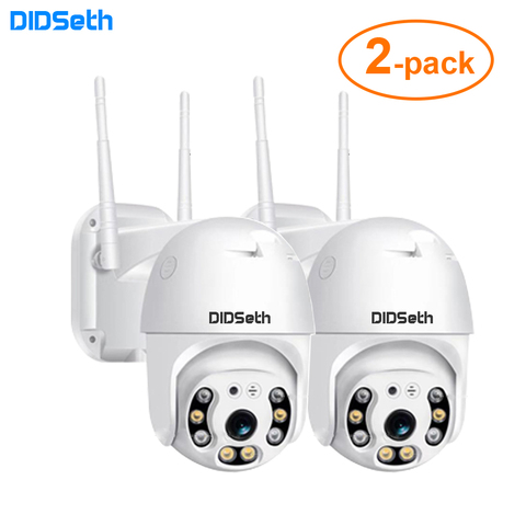 DIDseth 2PCS HD 1080P Wifi PTZ IP Camera Outdoor Wireless Speed Dome CCTV Security Camera Onvif 2MP AI Home Surveillance Camera ► Photo 1/6