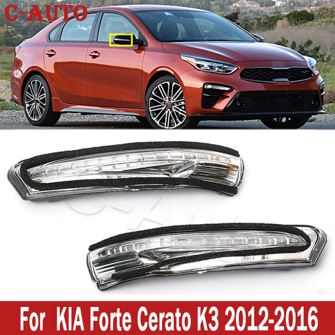 C-Auto LH and RH LED rearview mirror light side mirror turn signal light Door Wing mirror lamp For KIA Forte Cerato K3 2012-2016 ► Photo 1/6