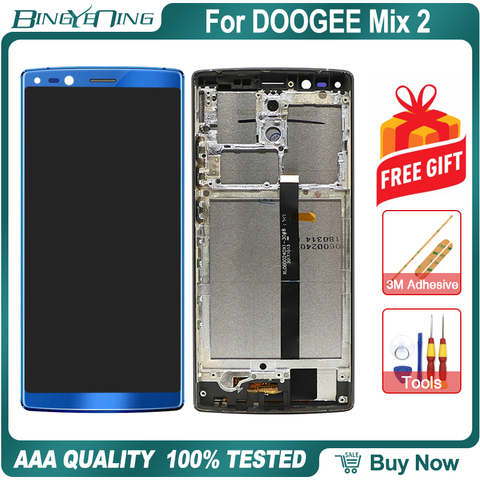 100% Original For DOOGEE Mix 2 LCD&Touch screen Digitizer with frame display Screen module Repair Replacement Accessories Mix2 ► Photo 1/4