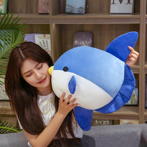 1pc 35/50CM kawaii Sunfish Plush Toys Funny Dolls Stuffed Soft Animal Fish Pillow Home Decor for Kids Girls Sleeping Gift ► Photo 1/6