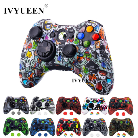 IVYUEEN for Microsoft Xbox 360 Wired / Wireless Controller Silicone Rubber Protective Case Cover Skin Grips Game Accessories ► Photo 1/6