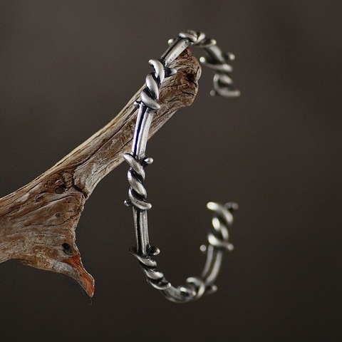 Men's And Women's Bangle Open Thorn Line Geometric Bracelet Open Sleeve Barbed Wire Bracelet ► Photo 1/5