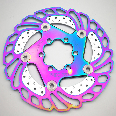 Colorful MTB DH Disc Brake 140/160/180/203mm Bicycle Cooling Floating Rotor Mountain Road Bike Cool Down Rainbow Ice Rotors ► Photo 1/6