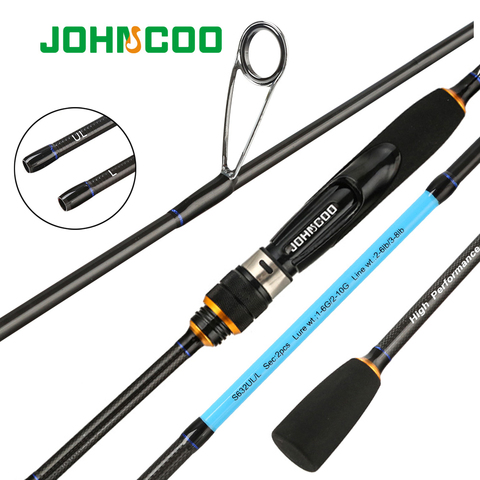 JOHNCOO VIVID UL/L L/ML Spinning Rod Solid Tip 2.1m 1.92m Trout Rod Fast Action Carbon Rod for Light Jigging Fishing Rod Perch ► Photo 1/6