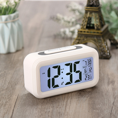 Alarm Clock Large Display With Calendar For Home Office Table Clock Snooze Electronic Kids Clock LED Desktop Digital Clocks ► Photo 1/5