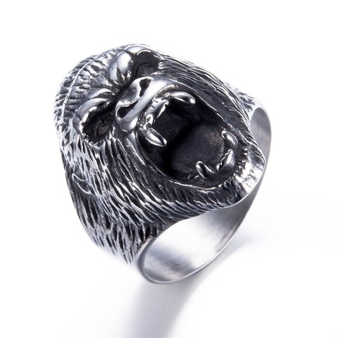 Punk Accessories Gorilla Men's Ring Party Glamour Jewelry Unique Christmas Gift ► Photo 1/5