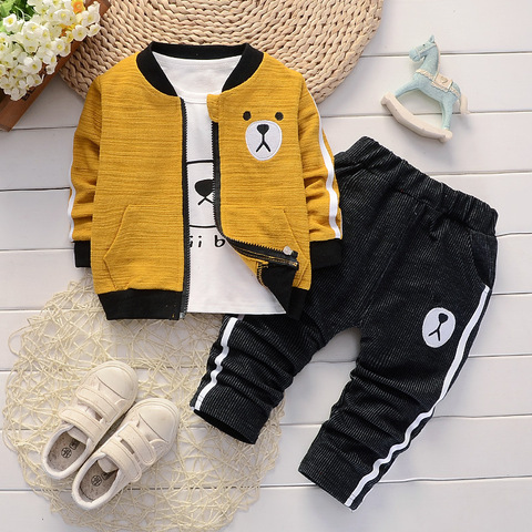 BibiCola Spring Autumn Baby Boy Clothes Set Kids Clothes Children Clothing Sets Baby Boys T-shirts+Pants 2PCS Tracksuit ► Photo 1/6