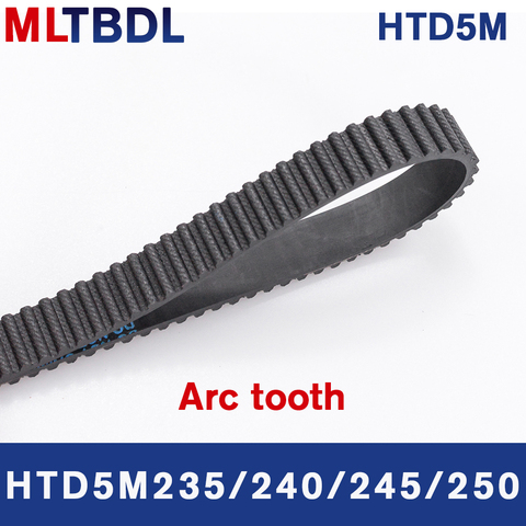 HTD 5M Timing Belt 235/240/245/250mm Length 10/15/20/25mm Width 5mm Pitch Rubber Pulley Belt Teeth 47 48 49 50 synchronous belt ► Photo 1/6