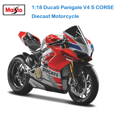 Maisto 1:18 16 styles Ducati panigale v4 s c white original authorized simulation alloy motorcycle model toy car gift collection ► Photo 1/5