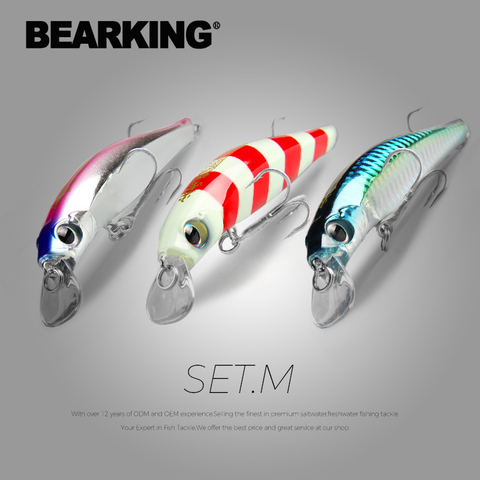 BEARKING 3pcs per set 10.5cm 16g  8cm 8.5g Jerkbaits Fishing Sinking Minnow lure High Quality Hard Baits Good Action Wobblers ► Photo 1/6