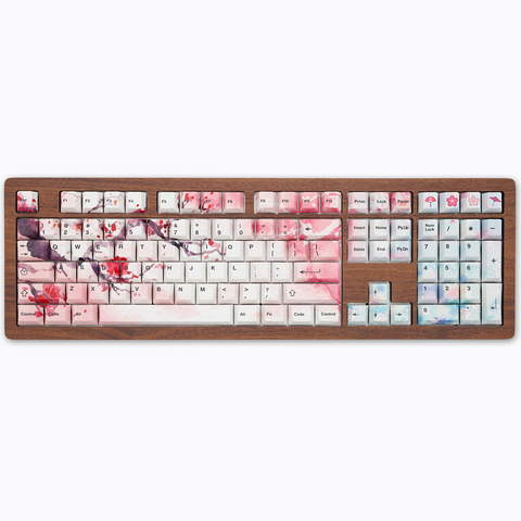 [only keycap] cherry profile all over Dye Sub Keycap loop rain of flower for mechanical keyboard gh60 87 104 tkl ansi 3000 3494 ► Photo 1/6