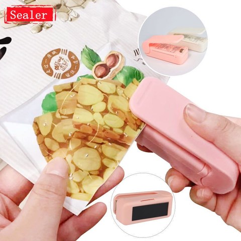 1PC Mini Package Sealer Portable  Sealing Machine Sealer Impulse Plastic Poly Bag Not Battery Home Package Resealer Heat Sealer ► Photo 1/6