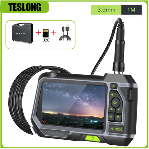 NTS500 Dual Lens 5.0 Inch LCD Industrial Endoscope Camera 3.9MM 5.5mm Snake Tube Car Pipe Digital Inspection Camera 6 Leds ► Photo 1/6