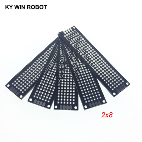 5pcs 2x8cm 20x80 mm Black Double Side Prototype PCB Universal Printed Circuit Board Protoboard For Arduino ► Photo 1/6