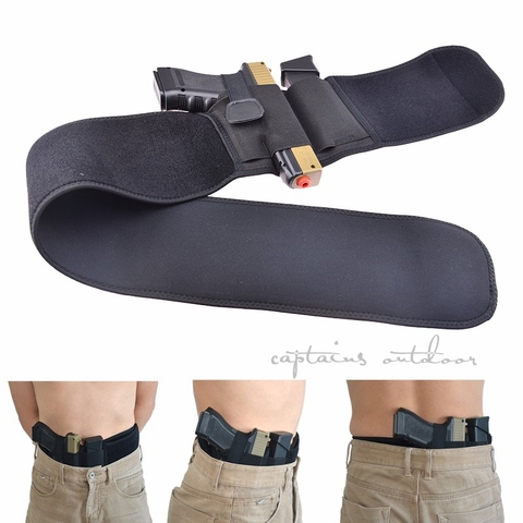 Left or Right Hand Belly Band Holster Gun Pistol Holsters Fits for Glock 17 18 19 22 23 31 32 and Most Pistol ► Photo 1/6
