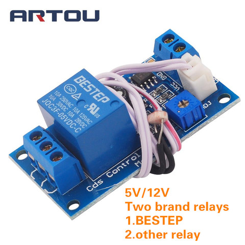 XH-M131 DC 5V / 12V Light Control Switch Photoresistor Relay Module Detection Sensor 10A brightness Automatic Control Module ► Photo 1/1