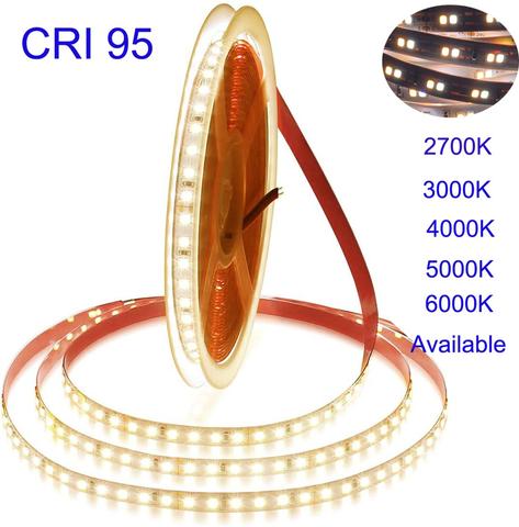 2022 NEW 5m 5Years Guarantee  White  High CRI 95 LED Strip Light DC 12V 2835 LED Warm White Nature White ► Photo 1/6