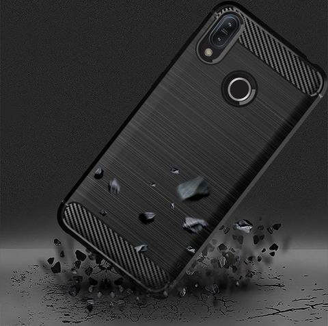 Carbon Fiber Case For Asus Zenfone Max Pro M2 ZB631KL ZB632KL ZB633KL Case TPU Soft Silicone Case for Zenfone 6 ZS630KL Bumper ► Photo 1/6