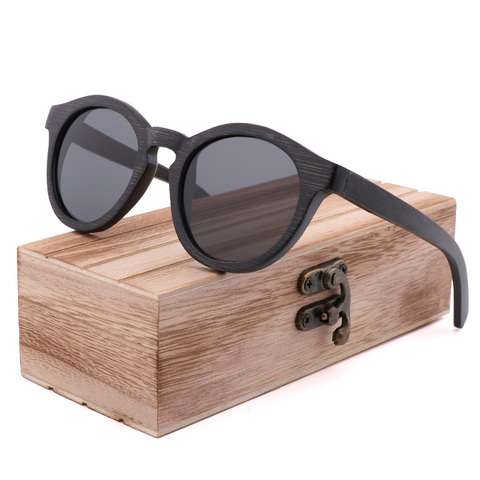 Brand Design Retro Men's Sunglasses Polarized UV400  Glasses Handmade Bamboo Wood Sunglasses Men and Women  Gafas de sol ► Photo 1/6