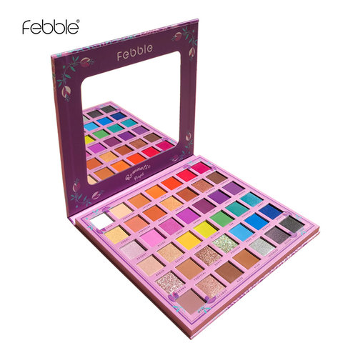 Febble 42 color eyeshadow palette romantic big pigmentation matte shimmer glitter eye shadow makeup set  brighter eye makeup ► Photo 1/6