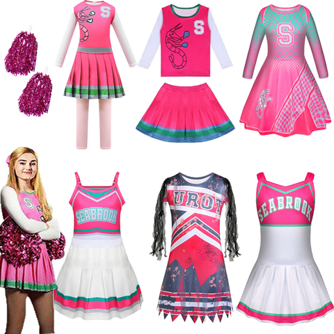 Kids Carnival Halloween Cheerleader Costume Cosplay Girls Addison Outfit Fancy Dress Zombie Cheer Camp Costumes Clothes for Girl ► Photo 1/6
