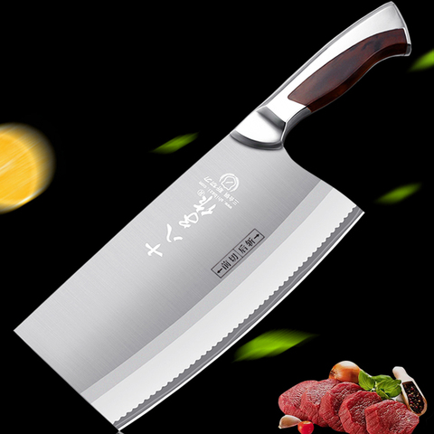 Traditional carbon steel kitchen Accessories knives slicing /chop bone /cutting knife+Chef knives/ Utility Knives Chinese style ► Photo 1/6