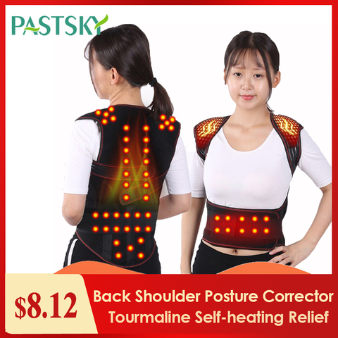 Tourmaline Self-heating Magnetic Therapy Waist Back Shoulder Posture Corrector Spine Lumbar Brace Back Support Belt Pain Relief ► Photo 1/6