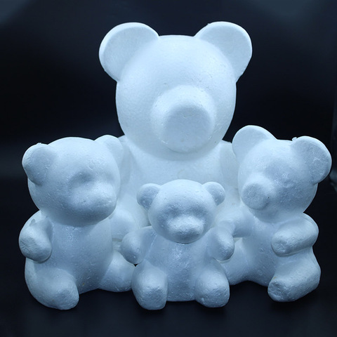 Multi-size 1 piece Styrofoam Foam Bear White Craft Ball DIY Christmas Party Decoration Gift ► Photo 1/6