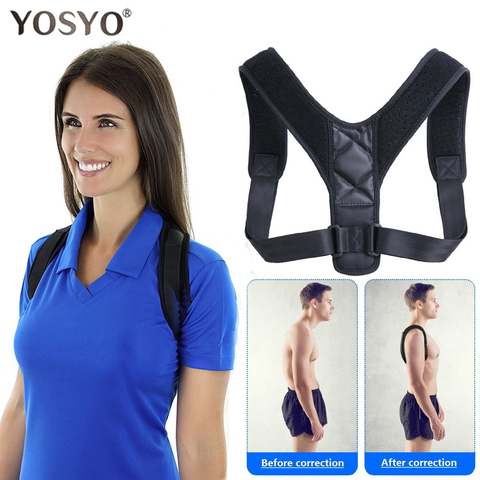 YOSYO Brace Support Belt Adjustable Back Posture Corrector Clavicle Spine Back Shoulder Lumbar Posture Correction ► Photo 1/6