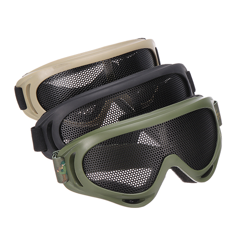 Outdoor Eye Protective Comfortable Airsoft Safety Tactical Eye Protection Metal Mesh Glasses Goggle 3Color ► Photo 1/6