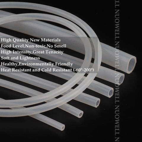 100cm I.D 2~7mm Food Grade Clear Transparent Silicone Hose Heat Resistant Flexible Silicone Tube Soft Pipe Aquarium Rubber Hose ► Photo 1/6