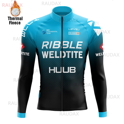 HUUB Long Sleeves Cycling Jersey 2022 Pro Team Winter Thermal Fleece Bicycle Cycling Clothing Men's MTB Roupa Ciclismo Masculino ► Photo 1/6