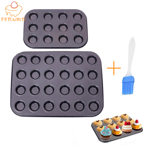 Bakeware Mini Muffin Cake Baking Pan 12/24/48 Holes Cupcake Mold Non Stick Baking Dishes Carbon Steel Oven Trays Pastry Tool 316 ► Photo 1/6