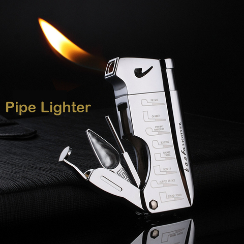 Spunk pipe lighter special inclined fire gas inflate lighter with pipe tool multifunction creative cigar tool ► Photo 1/5