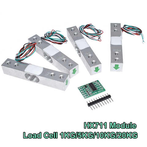 Load Cell 1KG 5KG 10KG 20KG HX711 AD Module Weight Sensor Electronic Scale Aluminum Alloy Weighing Pressure Sensor ► Photo 1/6