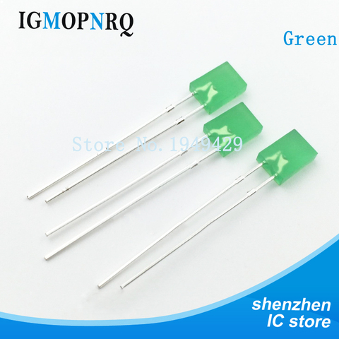 100PCS/LOT 2*5*7mm Square LED Green light-emitting diode 2X5X7 LED Diode ► Photo 1/2